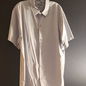 Trunks Light Gray Casual Button Down Shirt for Men